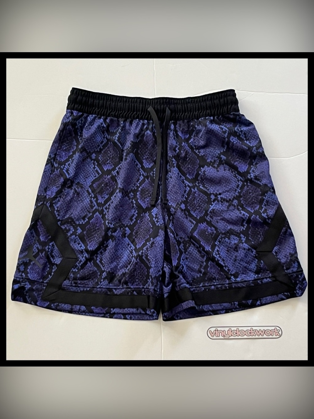 Nike Jordan Dri-FIT Mesh Diamond Shorts Mens M Purple Snakeskin Print HF9907-543